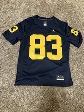 Jordan Michigan Wolverines Jersey SZ L With The Custom Name  Peanut  Blue Maize