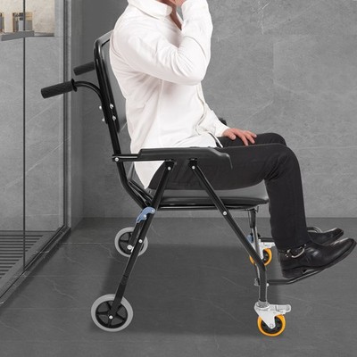 Medical Shower Commode Mobility Wheelchair Transport Chair Bedside Toilet 350lbs