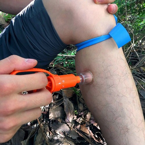 Snake Bite Kit Bee Sting Emergency First Aid Venom Extractor Suction Pump Tool - Picture 9 of 12