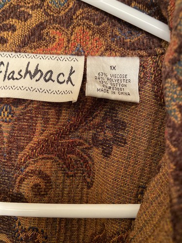 Vintage Flashback Floral Tapestry Blazer/Jacket XL BOHO EUC - Picture 2 of 5