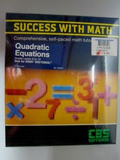 Atari 800 1200 XL Success With Math Quadratic Equations Computer Sofware NIB image