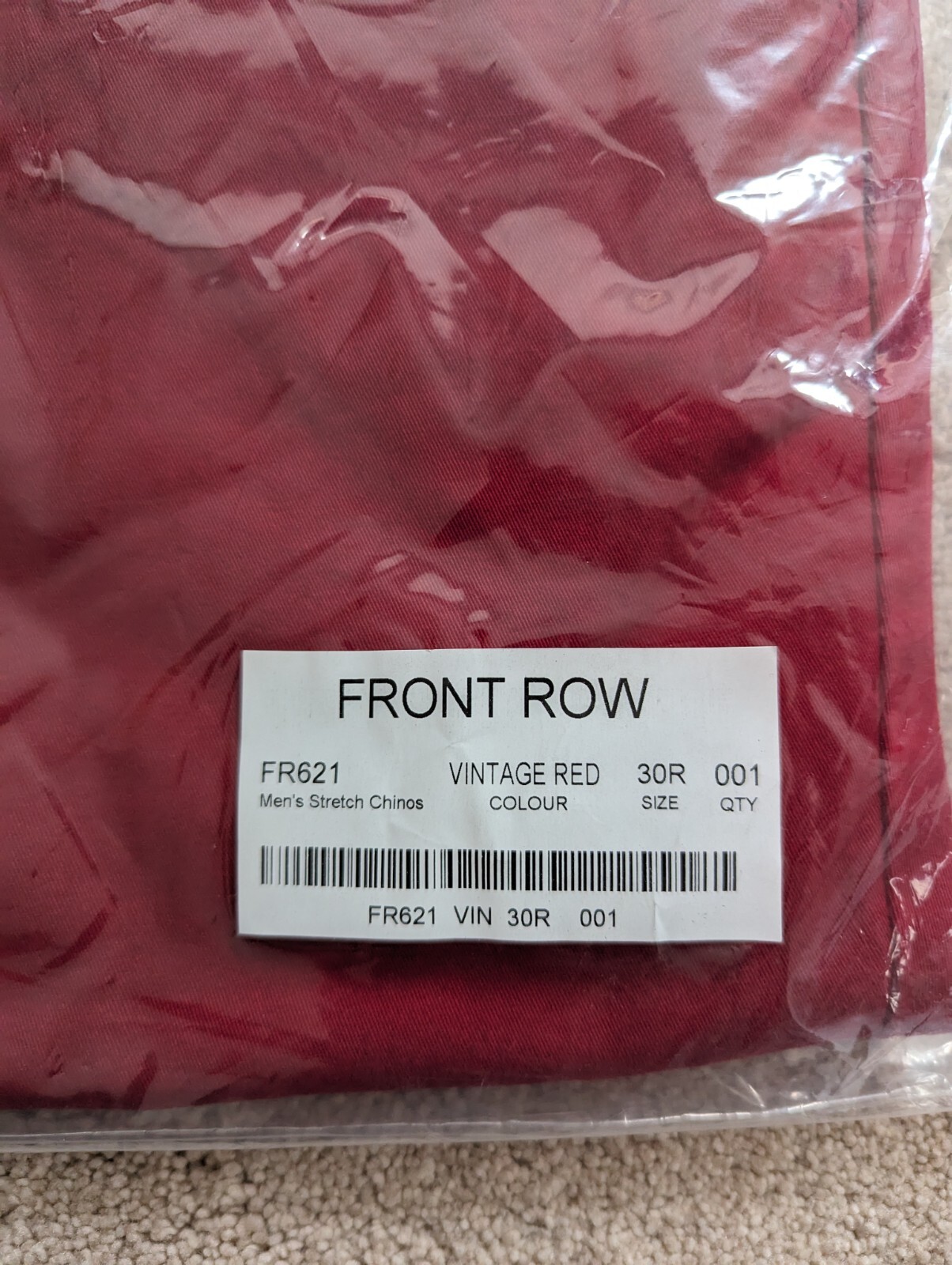 Chino prima fila cotone elasticizzato leggero 30R VINTAGE ROSSO PIÙ ECONOMICO SU EBAY #2