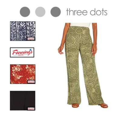 Three Dots Ladies' Printed Comfy Casual Pants  | F22