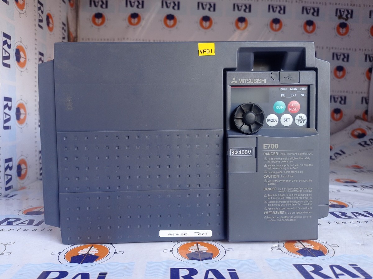 MITSUBISHI E700 5.5 KW VFD INVERTER DRIVE FR-E740-120-EC OBSOLETE 