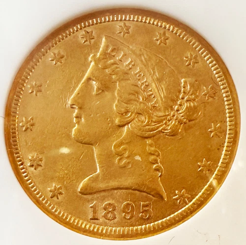 1895-S $5.00 Gold Liberty Head Half Eagle NGC AU 50