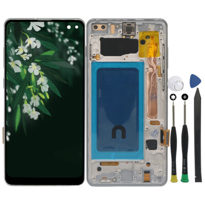 For Samsung Galaxy S10+ G975 LCD Display Touch Screen Digitizer Frame S10 Plus