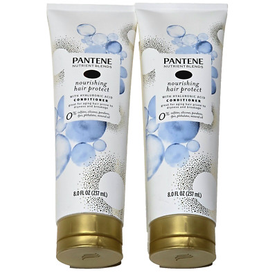 2 Pk Pantene Pro V Nutrient Blends Nourishing Hair Protect Hyaluronic Acid 8oz