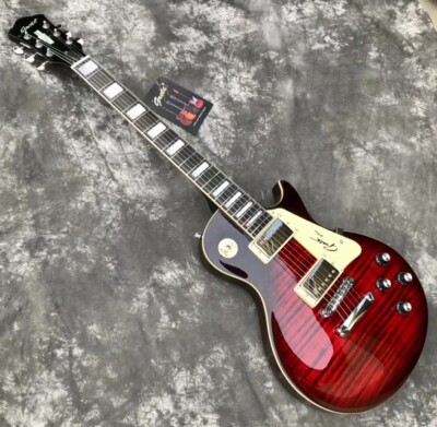 Top Quality Grote Red Flame Maple Electric Guitar Solid Mahogany Body