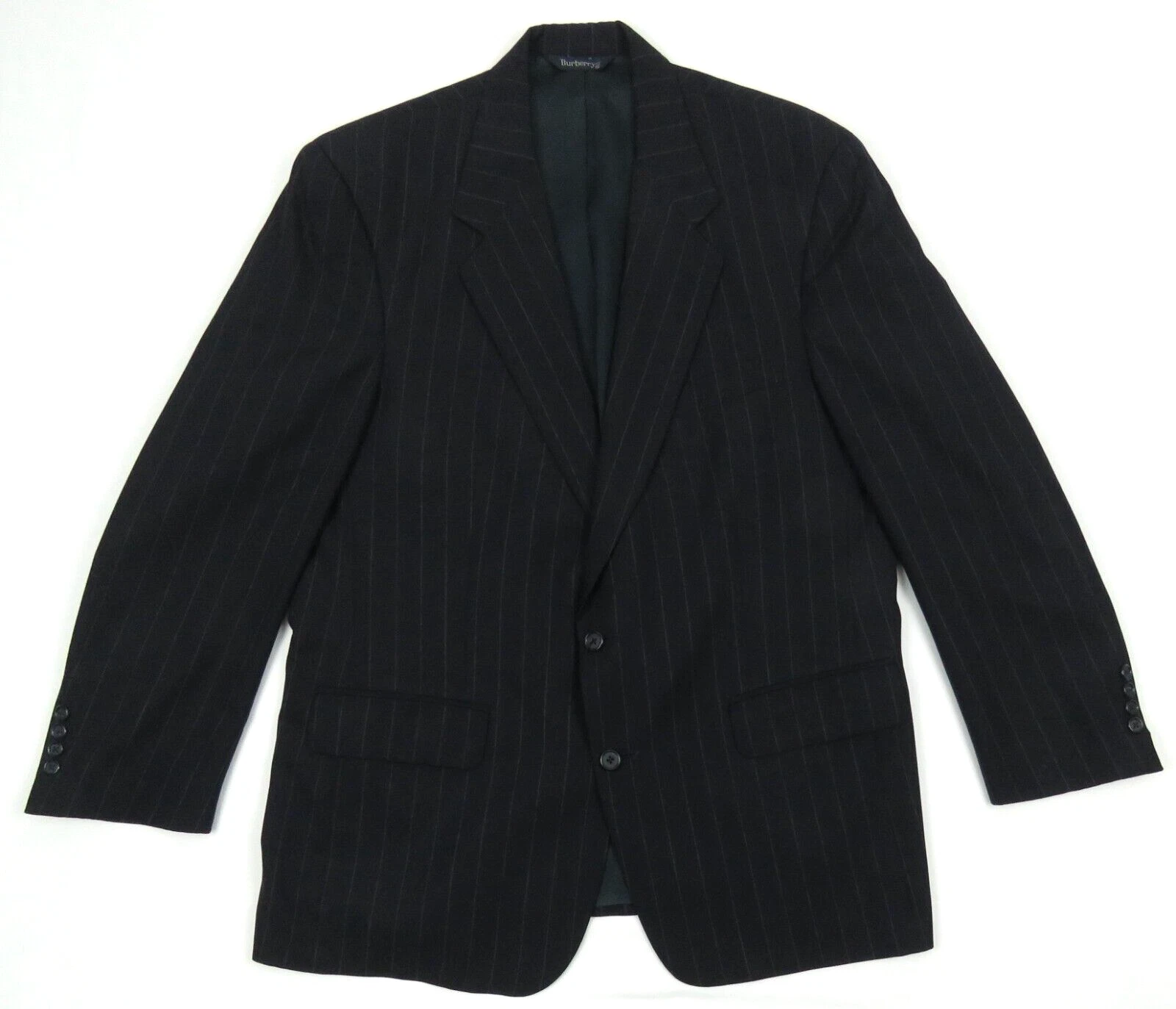 Giacca cappotto sportivo blazer 2 bottoni 100% pura lana gessato Burberrys nuovo senza etichette 47