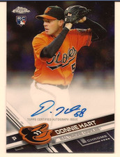 DONNIE HART 2017 TOPPS CHROME ON CARD ROOKIE AUTO
