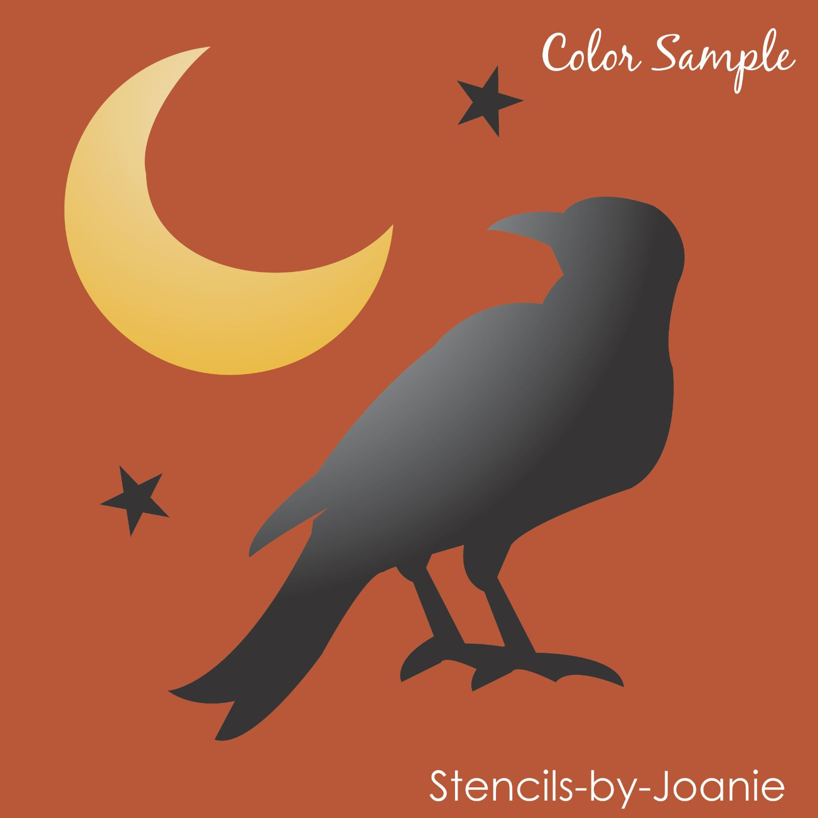 Crow STENCIL Raven Bird Harvest Moon Star Halloween Craft DIY Rustic Signs  Joani | eBay