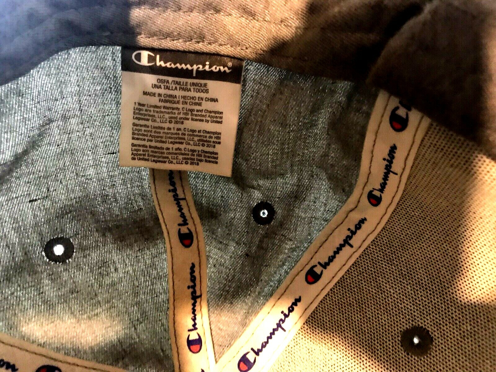 Champion Script Logo Snapback Hat Gray - image 6