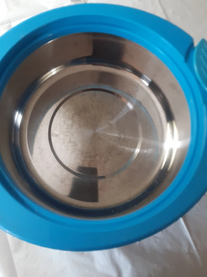 Caçarola aquecedora de alimentos azul floral isolada interior de aço inoxidável 2L - Imagem 3 de 4