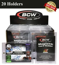 20 BCW Magnetic Card Holder 35 Pt Recessed UV Protection 2 1/2 x 3 1/2 Inside