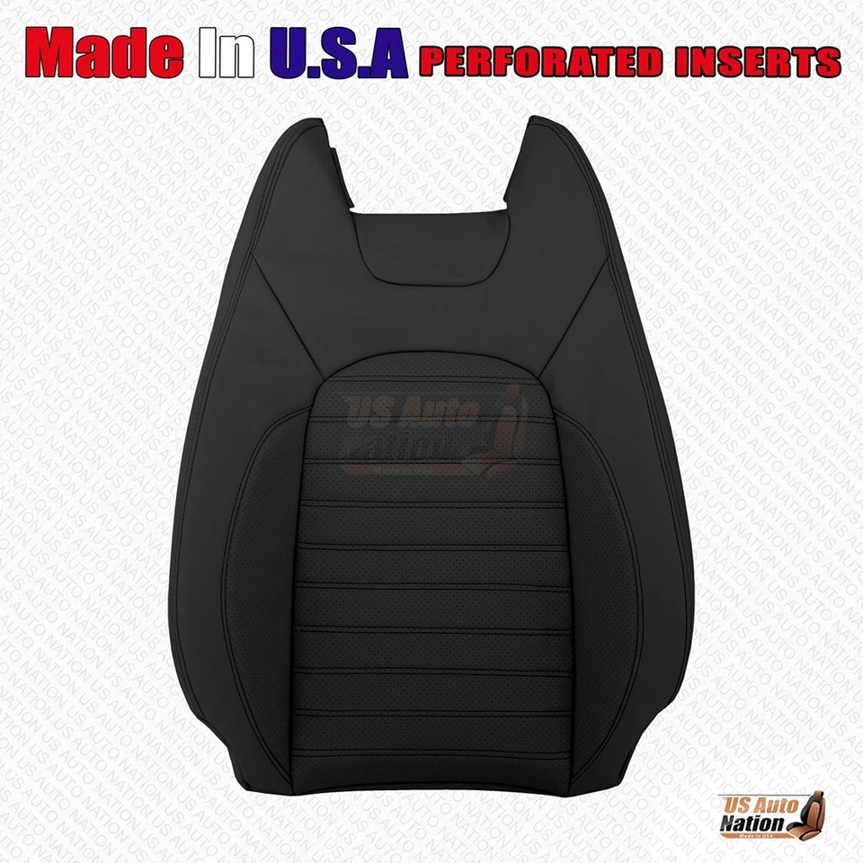 Mercedes Benz C43 C63 AMG 2017-2021 cupé cubierta de asiento inferior y superior del conductor negra Foto 2 de 4