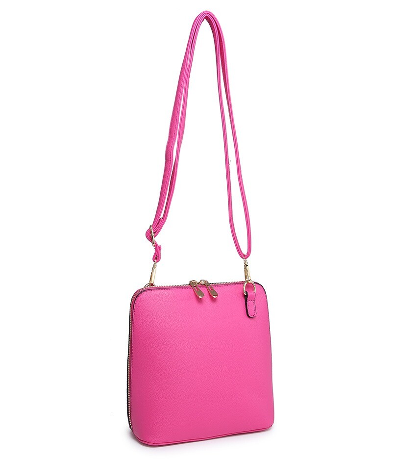 Woman Boutique Square Small Messenger Cross Body Shoulder Faux Leather