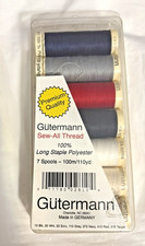 Gutermann Sew-All Polyester Thread Set  7 Spools  100 Long Staple Polyester