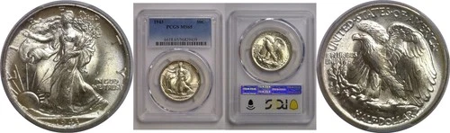 1943 Walking Liberty Half Dollar   PCGS MS-65