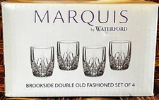 Waterford Marquis "Brookside" crystal DOF, wine, champagne glasses SET of 4 NIB