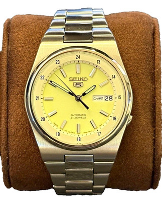 Seiko 5 7S26-03L0 Automatic 21 Jewels Lume Dial DayDate Arabic Watch [EXCELLENT]
