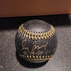 Greg Maddux Signed Black Leather Baseball Inscribed "92, 93, 94, 95 CY" (Radtke)