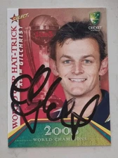RARE ADAM GILCHRIST SELECT  SIGNED CARD CRICKET AUSTRALIA 
