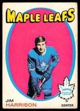 1971-72 OPC O-Pee-Chee AS IS LOW GRADE Jim Harrison Toronto Maple Leafs #10