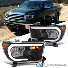 Fits 2007-2013 Toyota Tundra 2008-2017 Sequoia Black Headlights Led Tube Signal Fits 2007-2013 Toyota Tundra 2008-2017 Sequoia Black Headlights Led Tube Signal