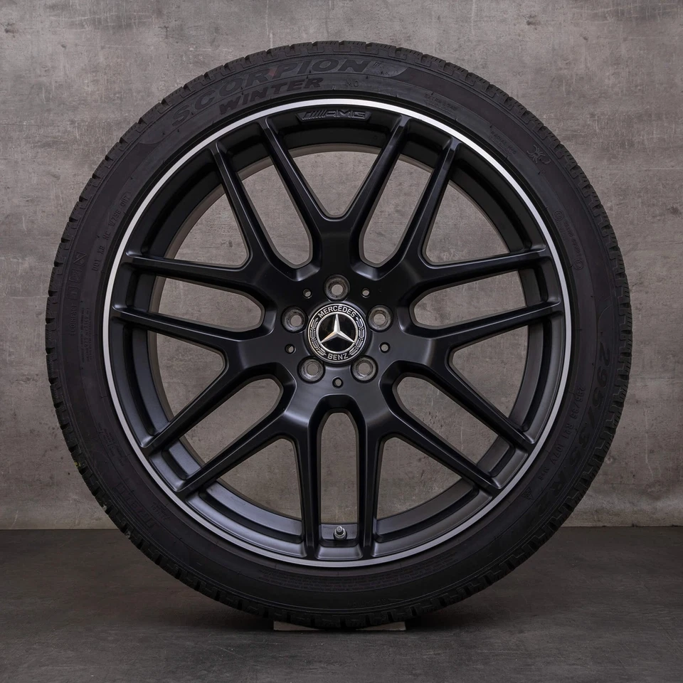 Mercedes GLE 63 AMG Winterräder 21 Zoll W166 X166 Felgen A1664012800 schwarz - Bild 4 von 4