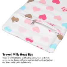 Travel Milk Heat Bag USB Portable Compact Zip Closure Thermostat Baby Bottle
