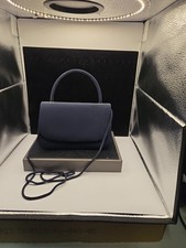LaRegale Navy Blue Vintage Hand Bag With Handle/Shoulder Strap 8" X 5"