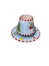 Home Interiors Christmas Holiday Candle Shade And Plate For Jar Candles