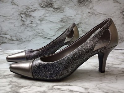 Life Stride Soft System Shimmer Two Tone Pumps High Heels Size 10M