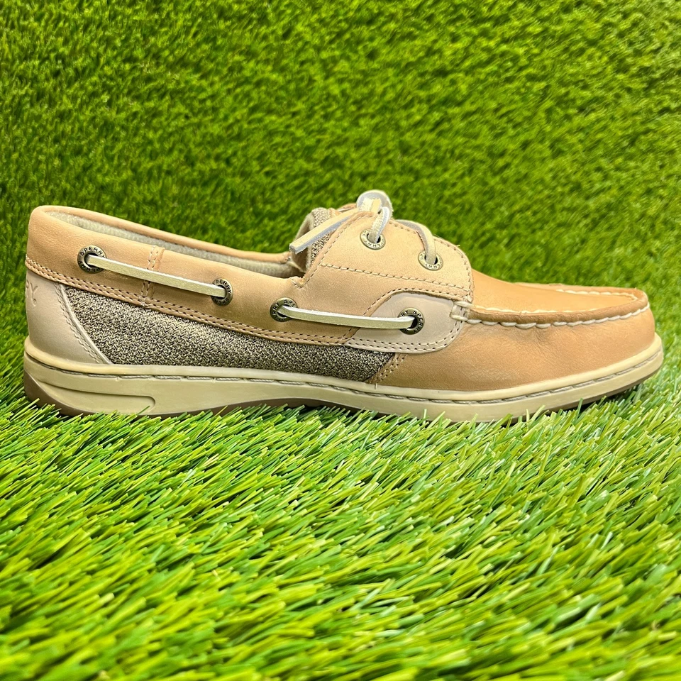 Zapatos de barco Sperry Bluefish para mujer talla 8 marrón informales clásicos de cuero con 2 ojos Foto 4 de 4