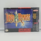 The Lord of The Rings Vol. 1 Super Nintendo SNES Complete CIB Authentic Tested