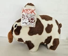 Kozik x Kidrobot Labbit Mustache Brown Cow Spots White 12" Plush Brand New