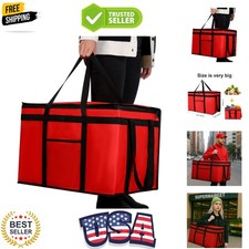 Extra Large XXXL Insulated Food Delivery Bag Cooler Bags Keep Food Warm Cater...