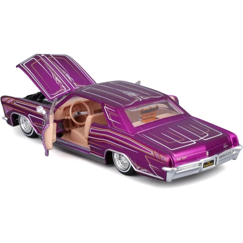 BUICK RIVIERA 1965 VIOLET 1:26 Maisto Auto Stradali Modellino Nuovo - Immagine 3 di 4