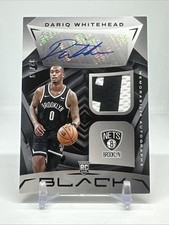 2023 Panini Black Dariq Whitehead Rookie Auto Patch #/49 Nets #RMA-DW