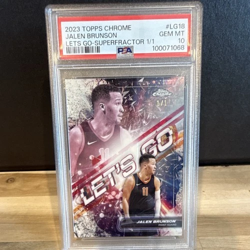 2023 Topps Chrome Basketball Superfractor Jalen Brunson #LG-18 PSA 10