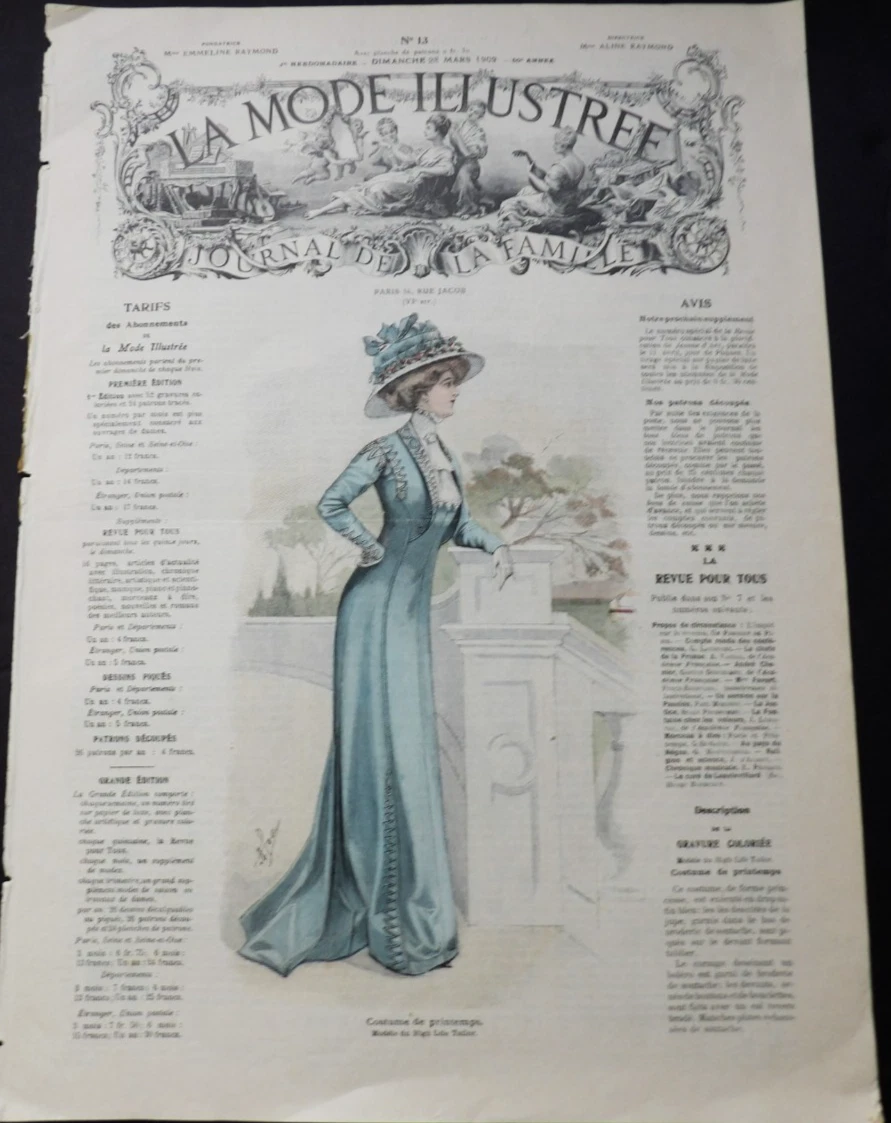 REVUE DE LA MODE 印刷物 1868年 【商品番号①】 フランスの