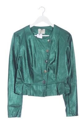 RINA SCIMENTO Kunstlederjacke Damen Jacke Gr. DE 32 grün Casual-Look