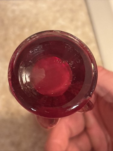 Vintage Lefton Red And White Five Finger Swing Vase. Blown Glass Japan - Picture 9 of 16