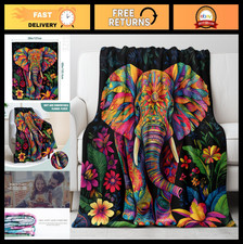 Cozy Elephant Blanket for Couch  Bed - Perfect Gift for Animal Lovers, 50x60 In