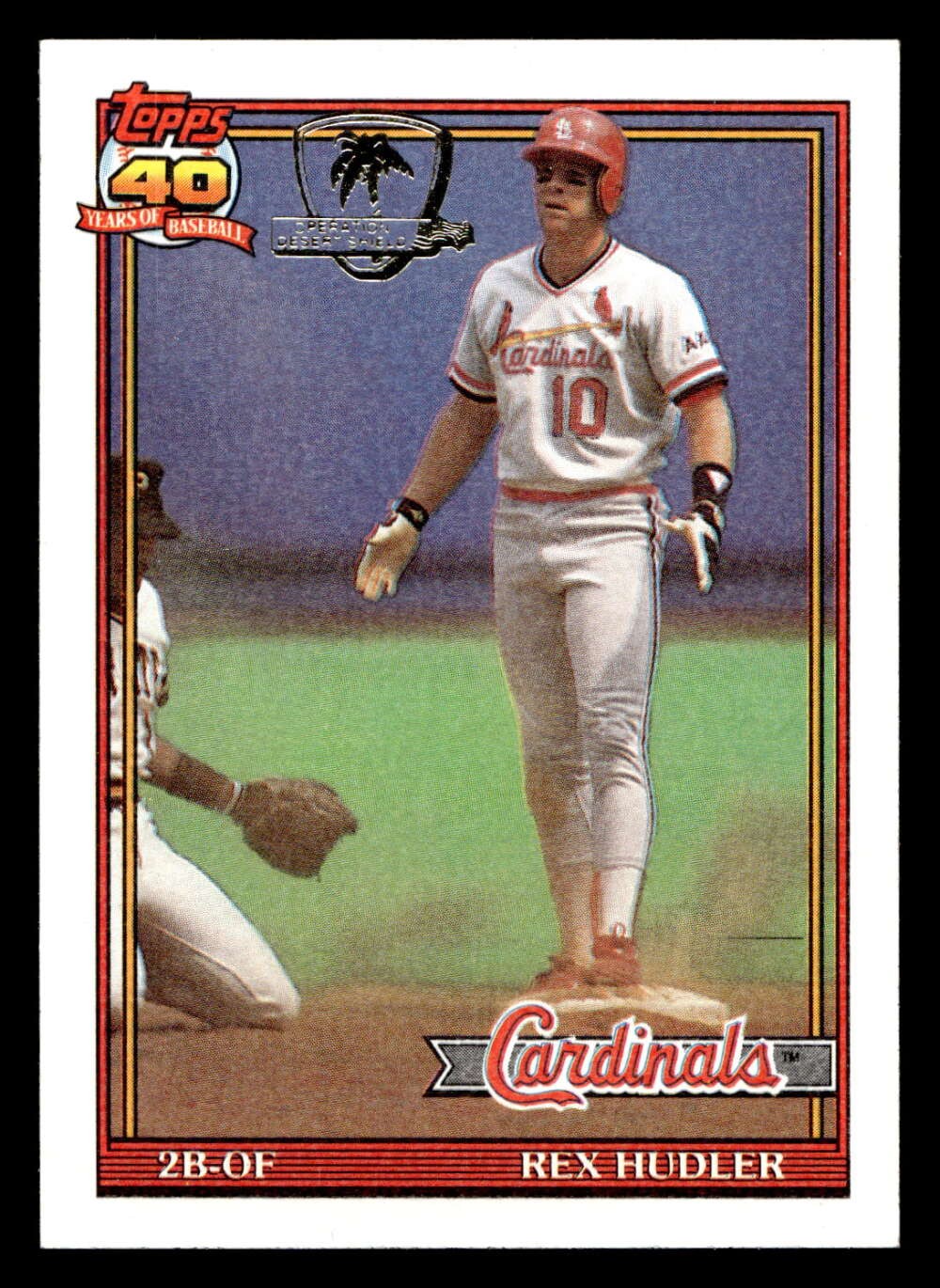 1991 Topps Desert Shield #228 Rex Hudler NM-Mint Cardinals