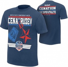 WWE Wrestlemania 31 John Cena VS Rusev Day Miro T-Shirt Mens XL Blue New