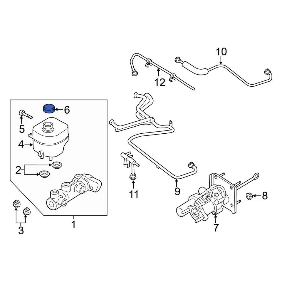 For Ford F-250 Super Duty 17-24 Ford Brake Master Cylinder Reservoir Cap - Image 2 of 4