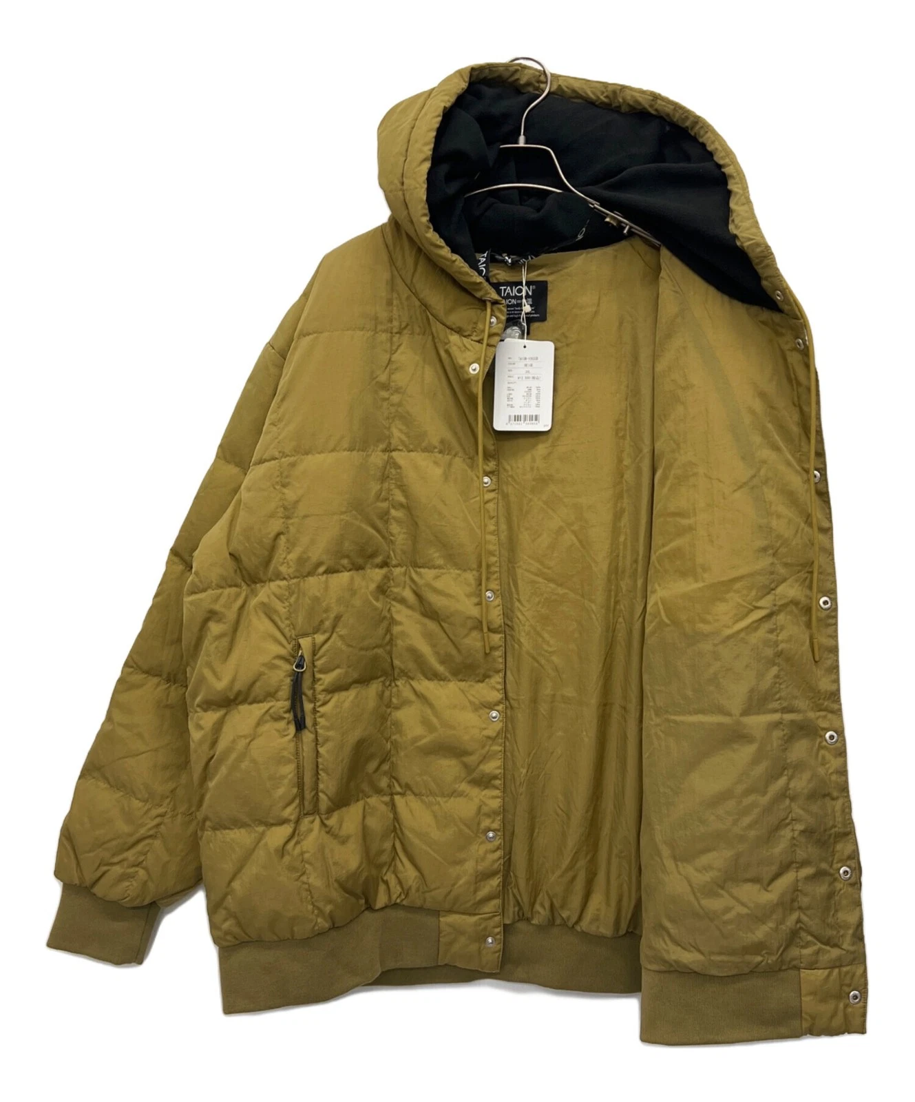 TAION Down Jacket Men's Size 3XL Beige - product detail image 3