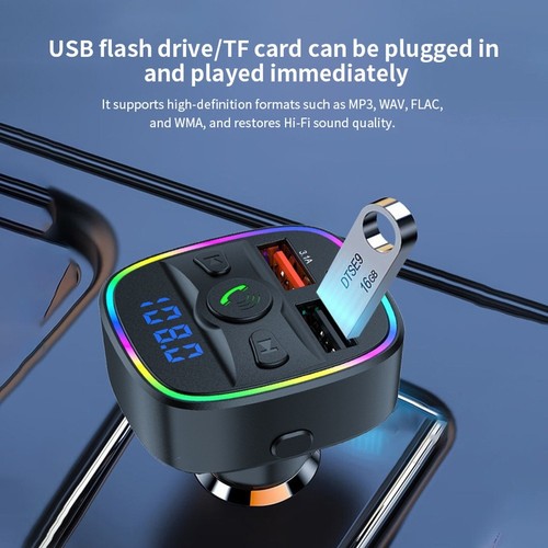 Wireless Car MP3 Player with FM Transmitter and Support for USB TF Cards - Zdjęcie 13 z 14