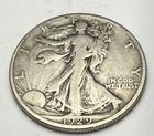 1929-D Walking Liberty Silver Half Dollar Very Good Condition
